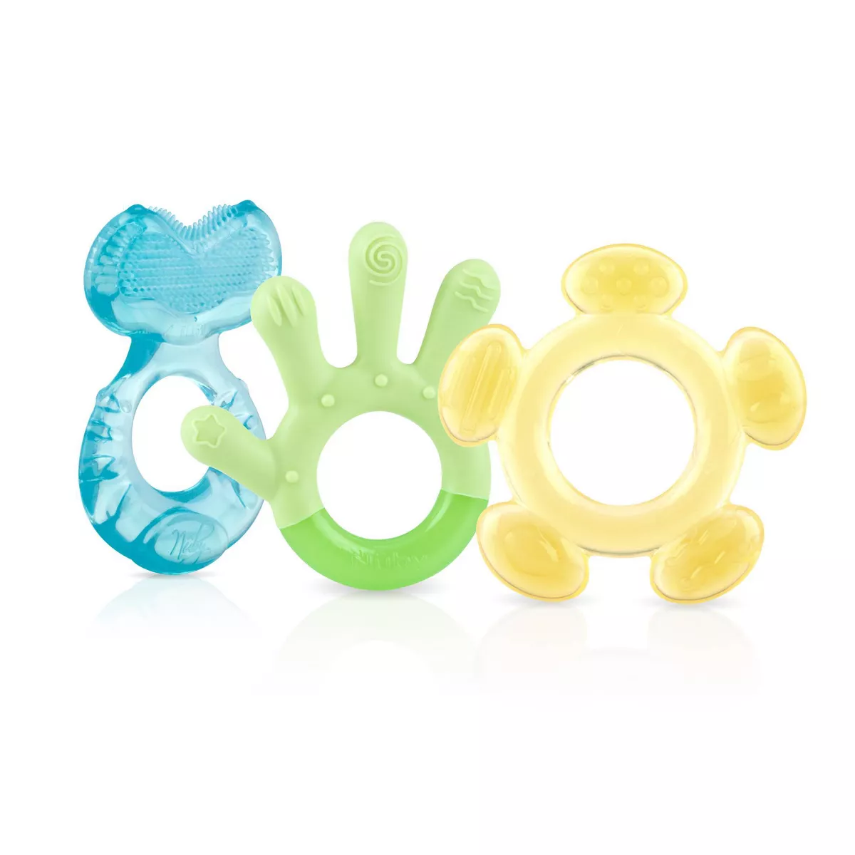 Nuby 3 Step Teether Set - 3ct – Colors May Vary