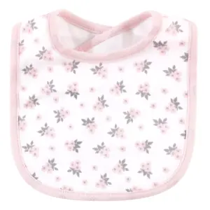Hudson Baby Infant Girl Cotton Bib and Headband Set 5pk, Partea Time, One Size