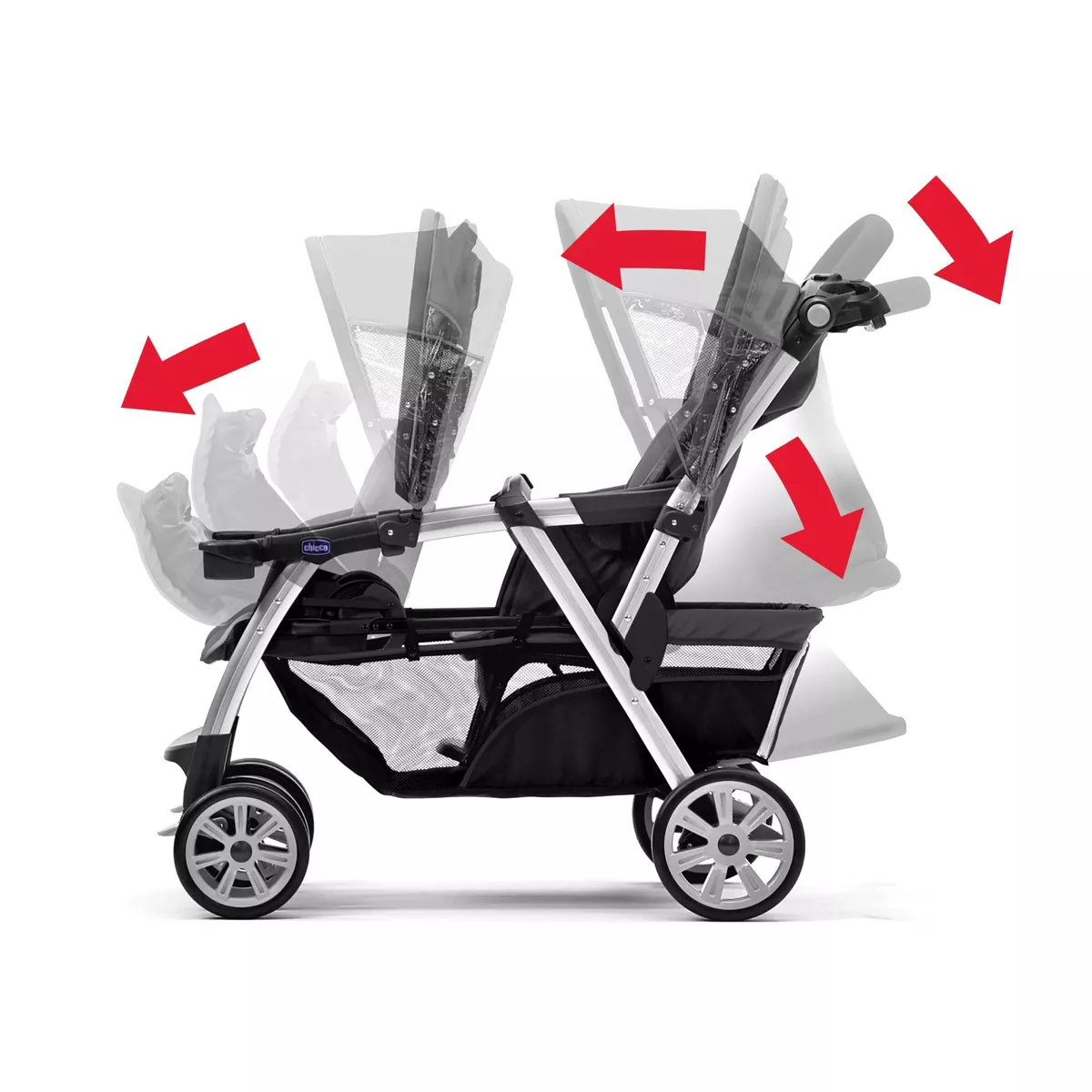Chicco Cortina Together Double Stroller - Minerale