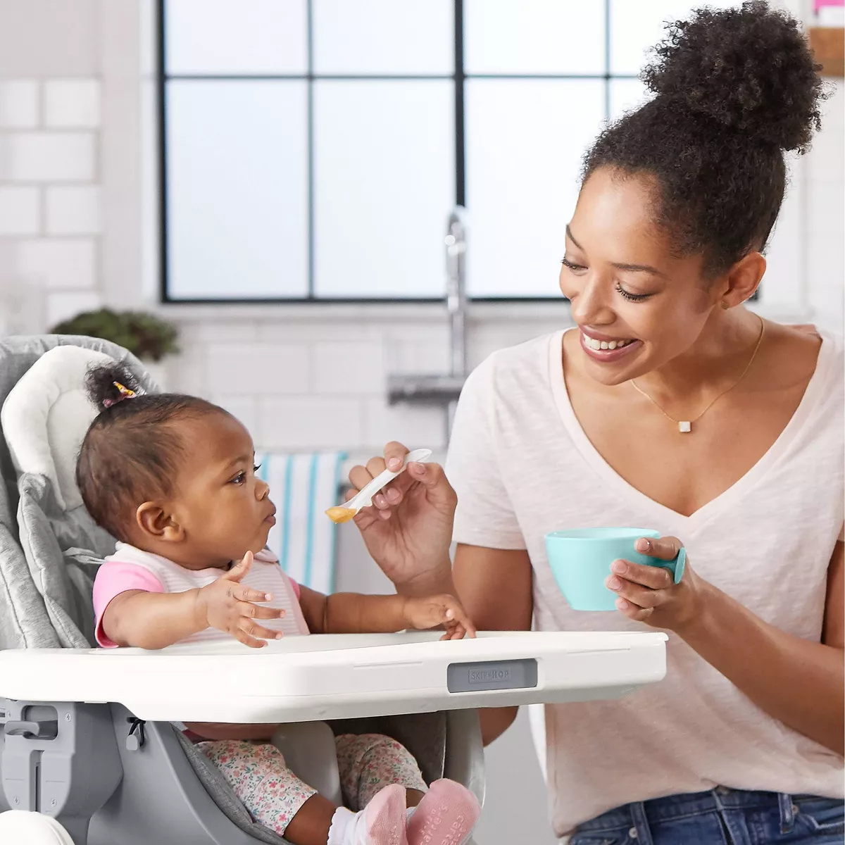 Skip Hop Easy Grab Bowls Gray/Soft Teal - 2pk