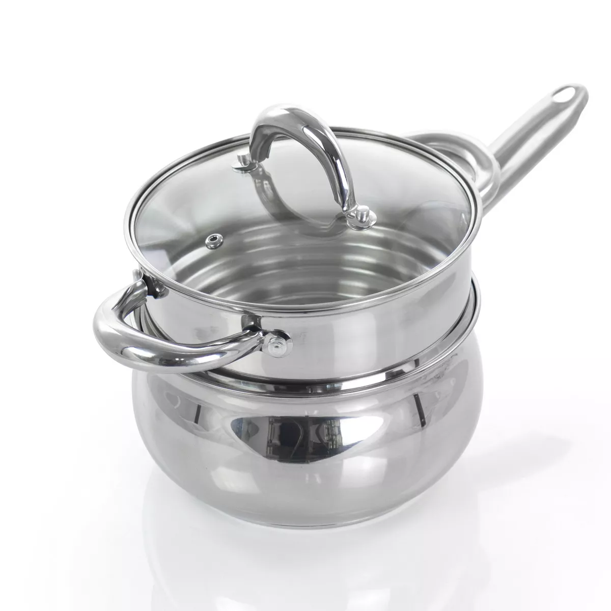 Gibson Home Ancona 12 Piece Stainless Steel Belly Shaped Cookware Set with Kitchen Tools