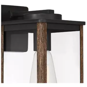 John Timberland Modern Farmhouse Outdoor Wall Light Fixture Dark Bronze Wood Grain 11 1/2