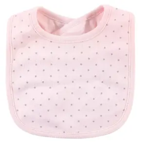 Hudson Baby Infant Girl Cotton Bib and Headband Set 5pk, Partea Time, One Size