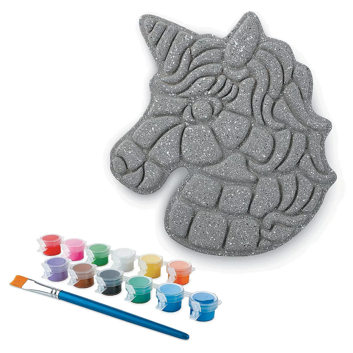 MindWare Paint Your Own Stepping Stone: Unicorn - Creative Activities -14 Pieces