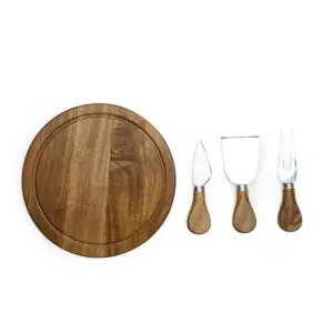 Acacia Round Cheese Board Set - Picnic Time