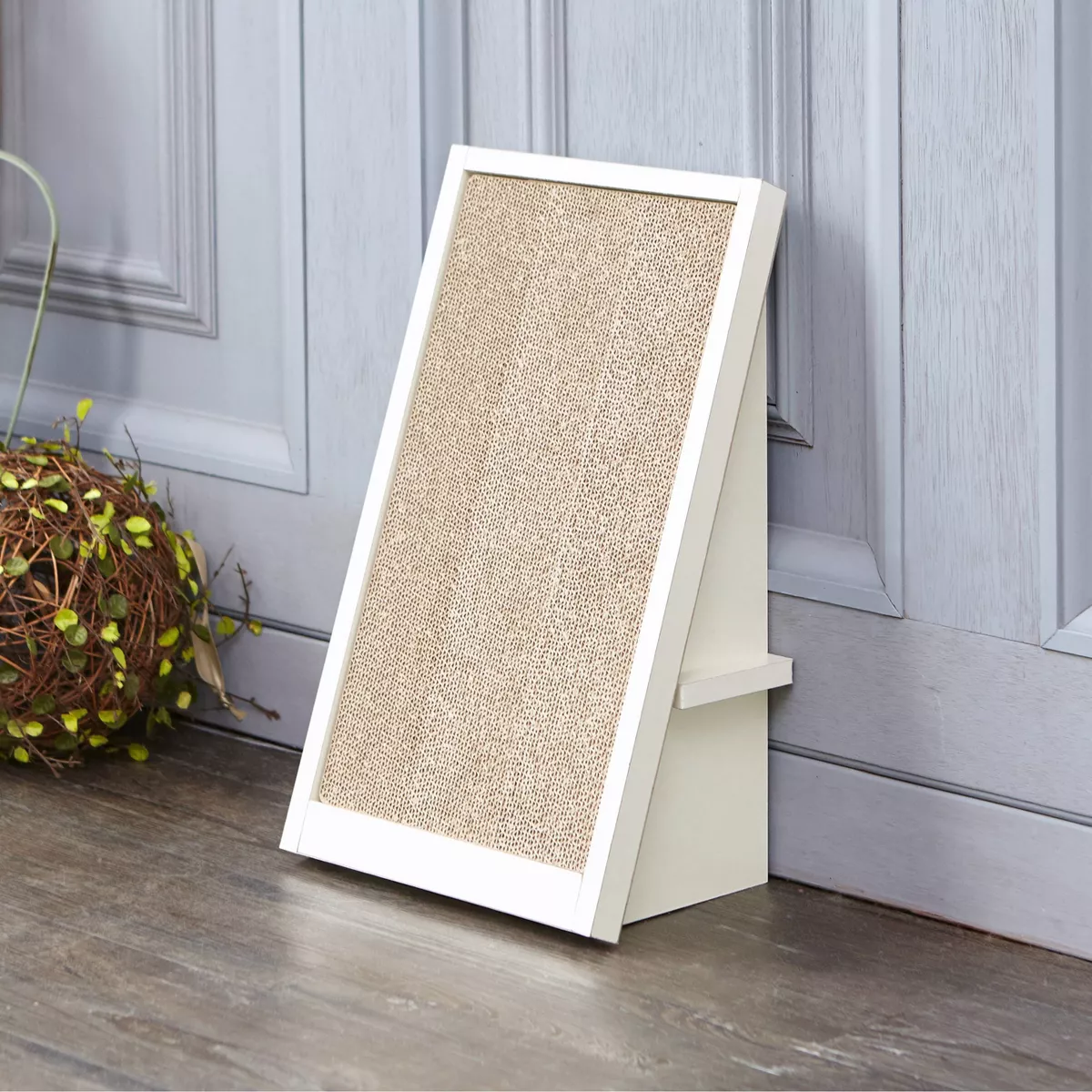 Way Basics Eco Incline Cat Scratcher - White