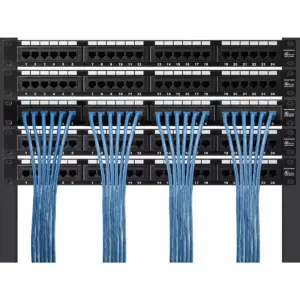 Monoprice Cat7 Ethernet Patch Cable - 5 Feet - Blue | Network Internet Cord - Flexboot RJ45 Stranded 600Mhz S/FTP CMX Pure Bare Copper Wire 26AWG -