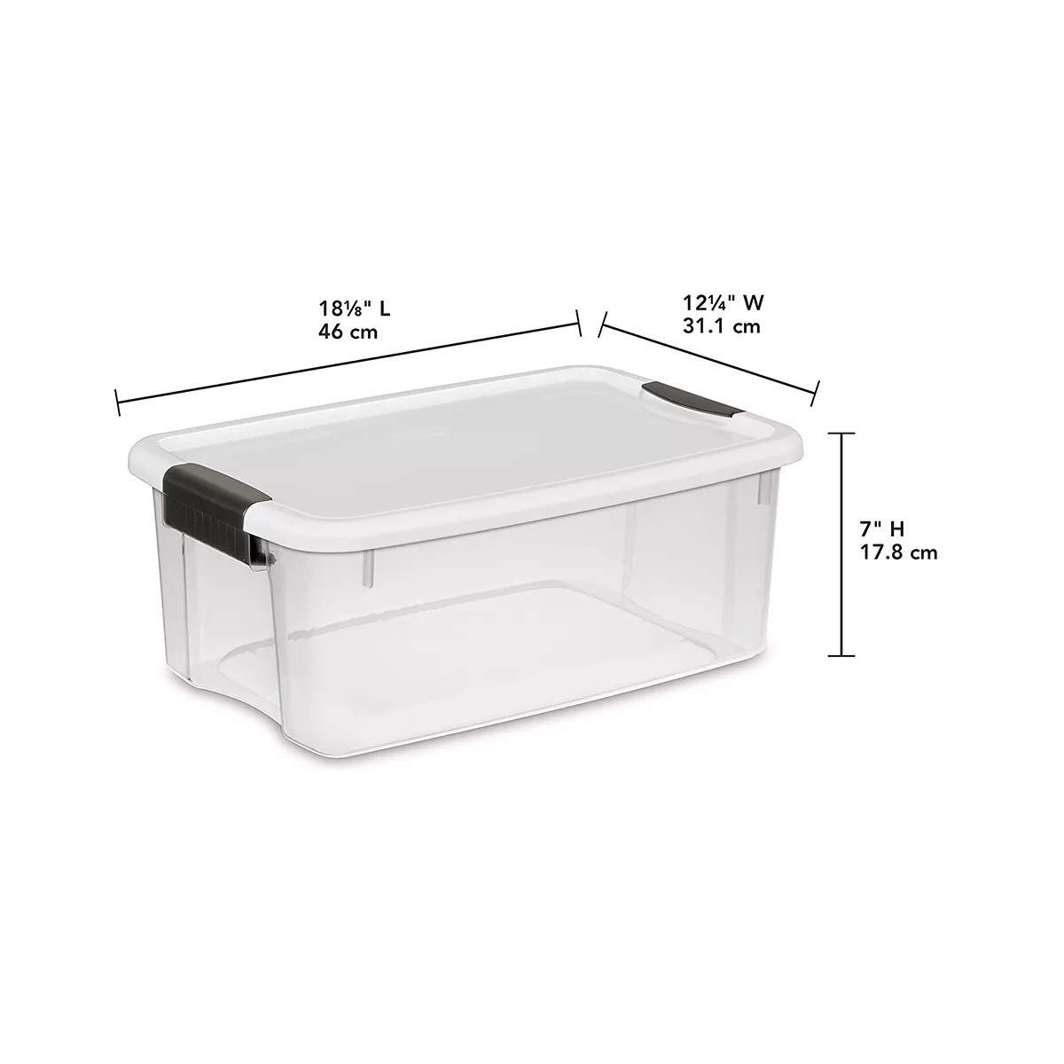 Sterilite 18 Quart Clear Ultra Latch Storage Organizer Container Box (30 Pack)