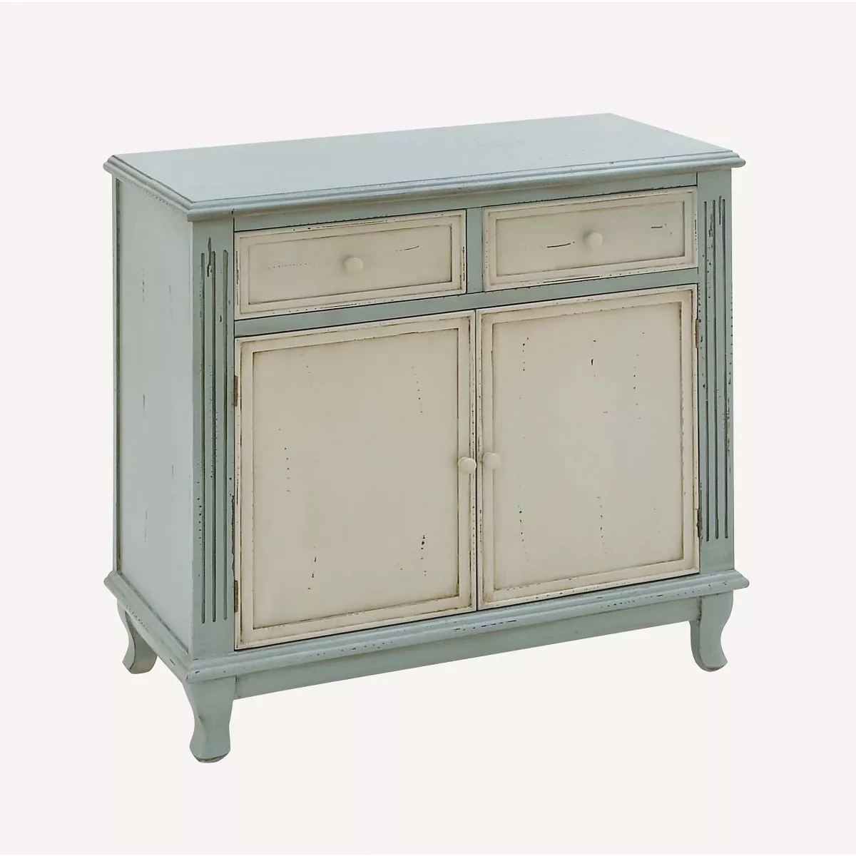 Wood 2 Over 2 Cabinet Buffet Green - Olivia & May