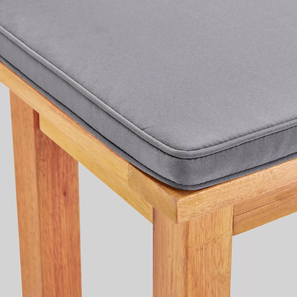 2pc Syracuse Outdoor Patio Dining Table & Bench Set - Natural/Gray - Modway