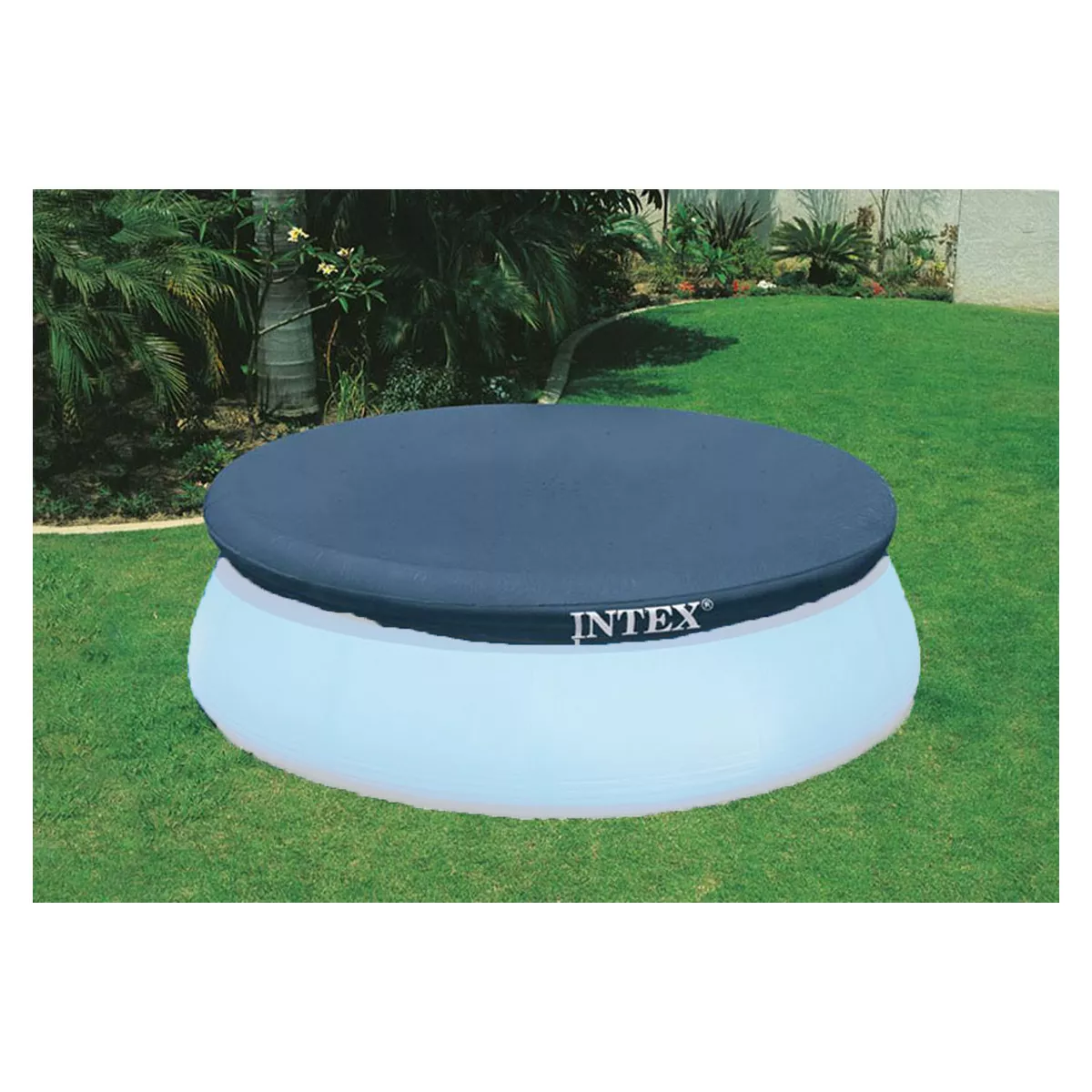 Intex 7.3 Ft Above Ground Swimming Pool Vinyl Round Cover Tarp, No Pool Included