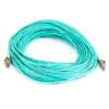 Monoprice Fiber Optic Cable - 20 Meter - Aqua | LC to LC, OM3, 50/125 Type, Multi Mode, 10Gb, Duplex