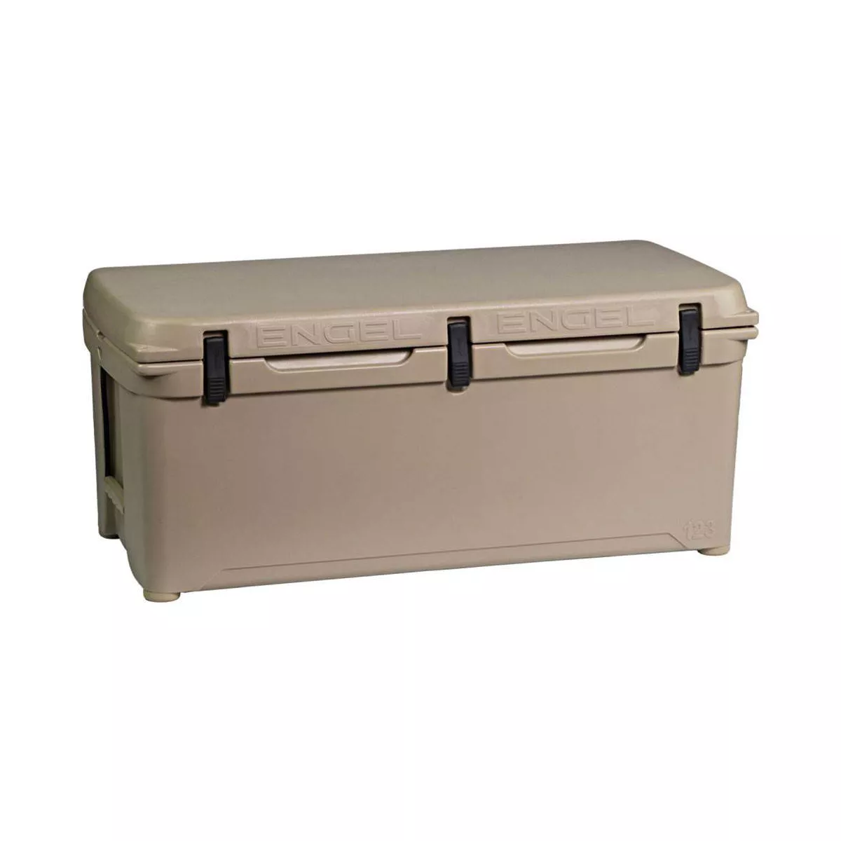 Engel 123 High Performance 108-Quart Portable Durable Rotomolded Airtight 130 Can Hard Cooler and Ice Box for Camping, Sports Events, & Fishing, Tan