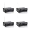 Pyle PTA22BT Mini Compact Bluetooth 80 Watt 2 Channel Home Audio Amplifier Stereo Receiver Sound System with Microphone Input (4 Pack)