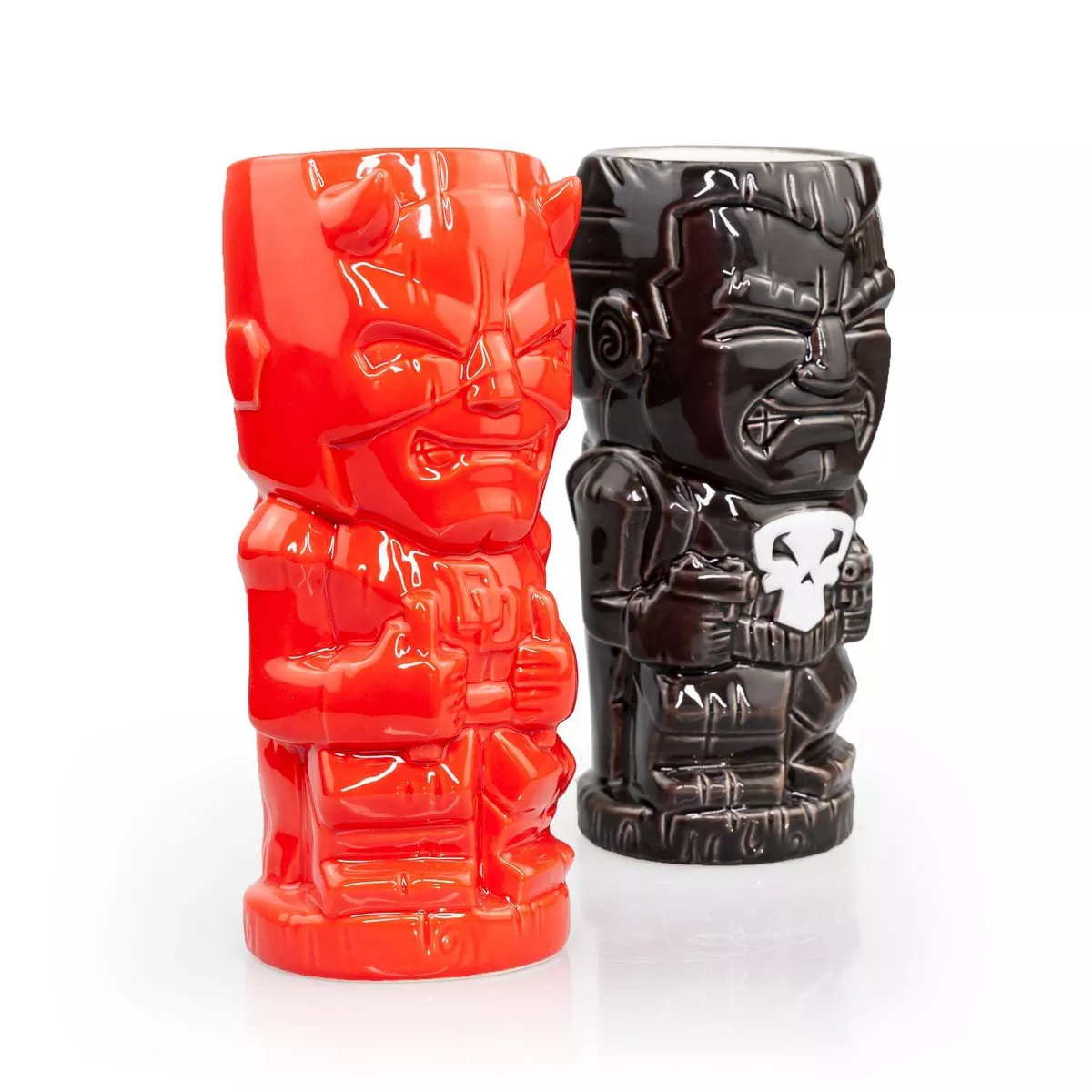 Beeline Creative Geeki Tikis Marvel Daredevil & Punisher Ceramic Mugs | Set Of 2 | SDCC Exclusive