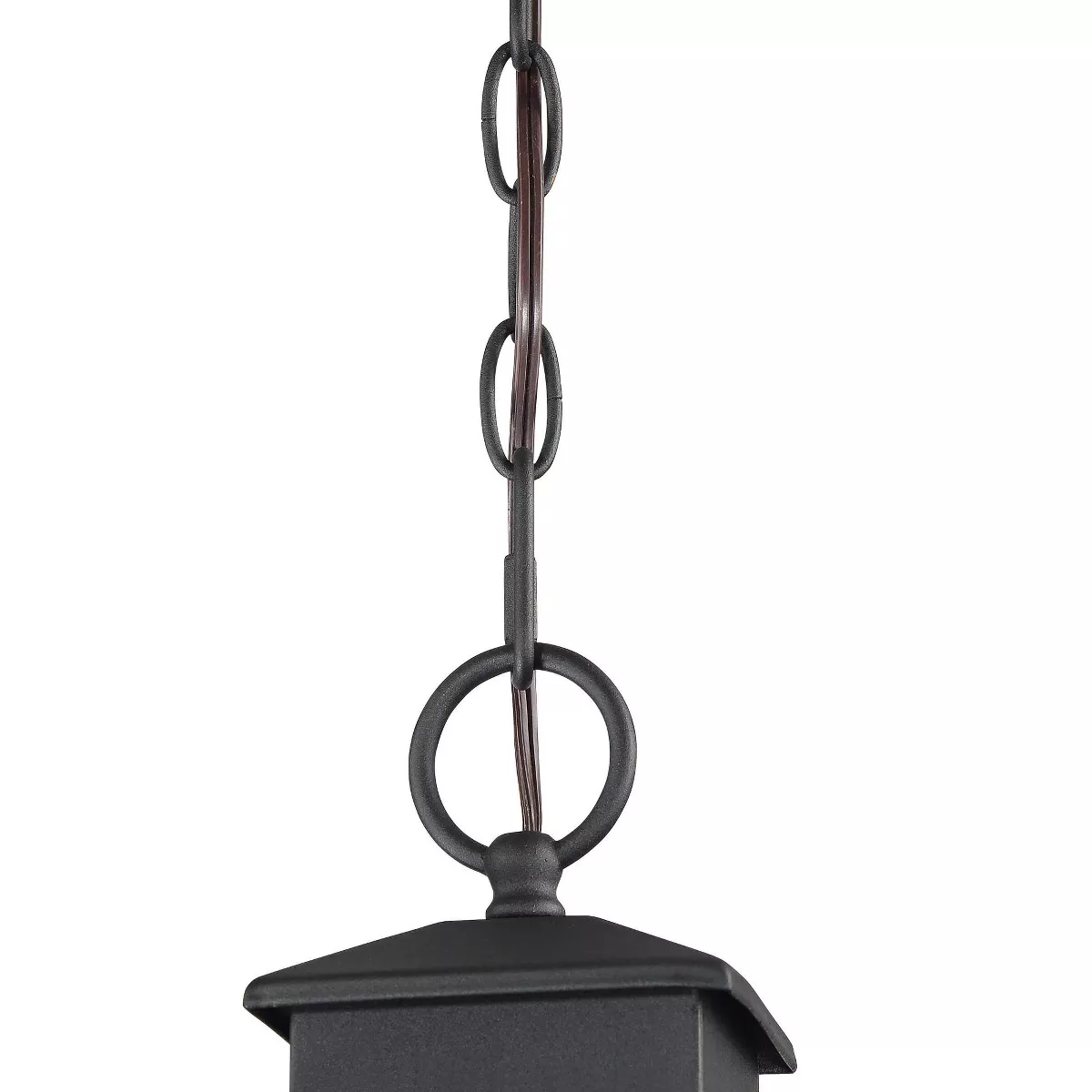 John Timberland Traditional Outdoor Ceiling Light Hanging Black Lantern 16 1/2