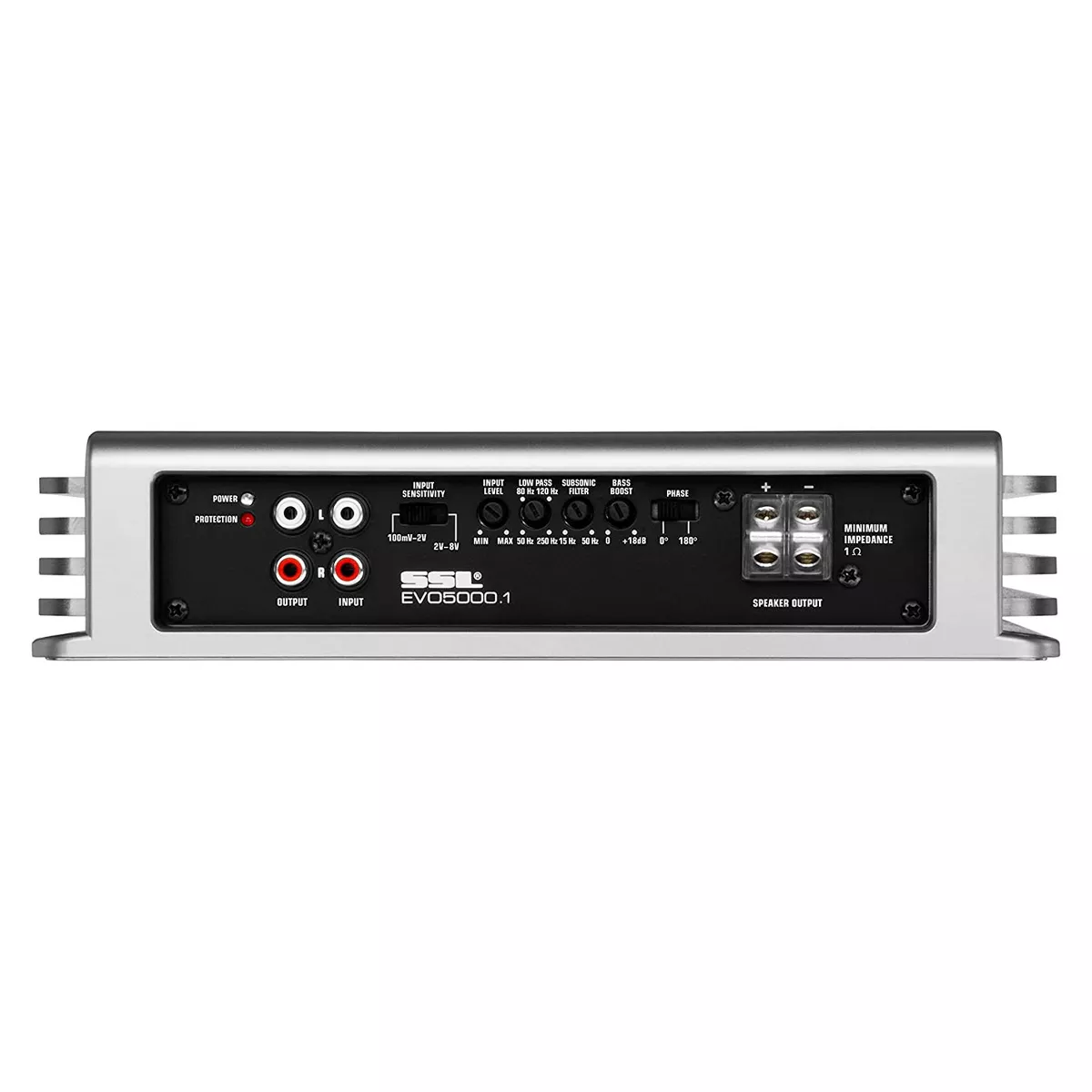 Sound Storm Laboratories EVO5000.1 Class A/B 5000 Watt 1 Ohm Stable Monoblock Car Audio Amplifier with Remote Subwoofer Control and MOSFET Power