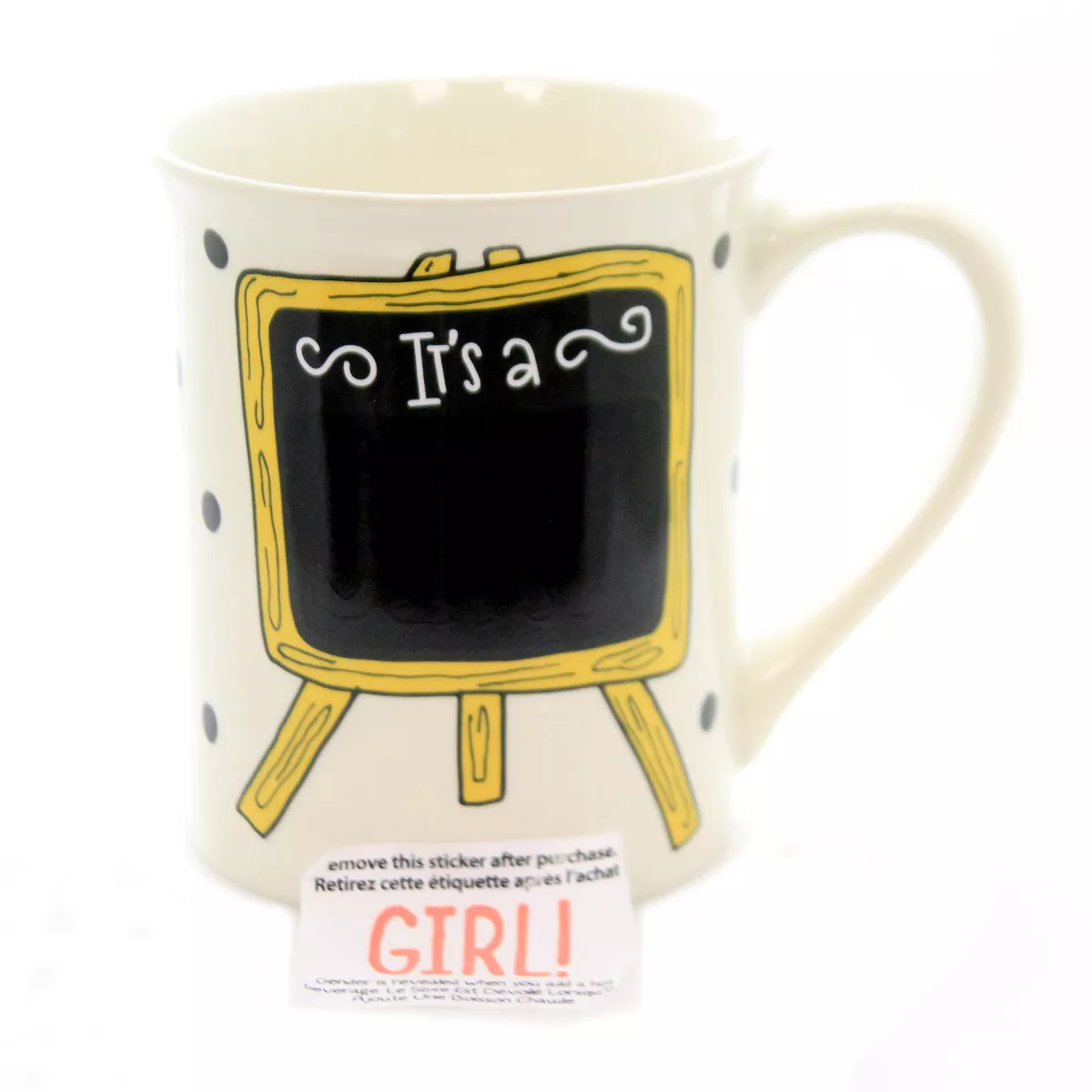 Tabletop 4.5" Heat Reveal It's A Girl Mug Gender Reveal Enesco - Drinkware