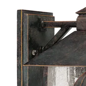 Franklin Iron Works Farmhouse Outdoor Wall Light Fixture French Bronze Lantern 10 1/2