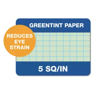 Tops Engineering Computation Pad Grid to Edge 8 1/2 x 11 Green 100 Sheets 35510