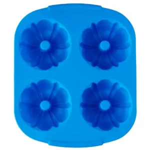 Wilton 4 Cavity Easy-Flex Mini Silicone Fluted Tube Pan