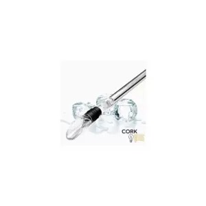Cork Genius Wine Chiller and Aerator with Perfect-Pour Spout - Stainless-Steel Chill Rod for Quick, Ice-Free Wine Chilling - Built-In Wine Aerator with Easy-to-Clean, Acrylic Non-Drip Pour Spout