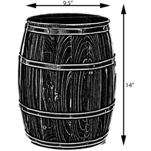 Vintiquewise Wine Barrel 4 Sectional Crate With Removable Head Lid