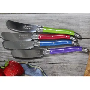 French Home Laguiole 7pc Stainless Steel Jewel Cheese Knife and Spreader Set