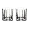 Riedel 6417/01 Specific Glassware 6 Ounce Quality Stemless Neat Crystal Cocktail Tumbler Glasses Set with Microfiber Polishing Cloth, Clear (2 Pack)