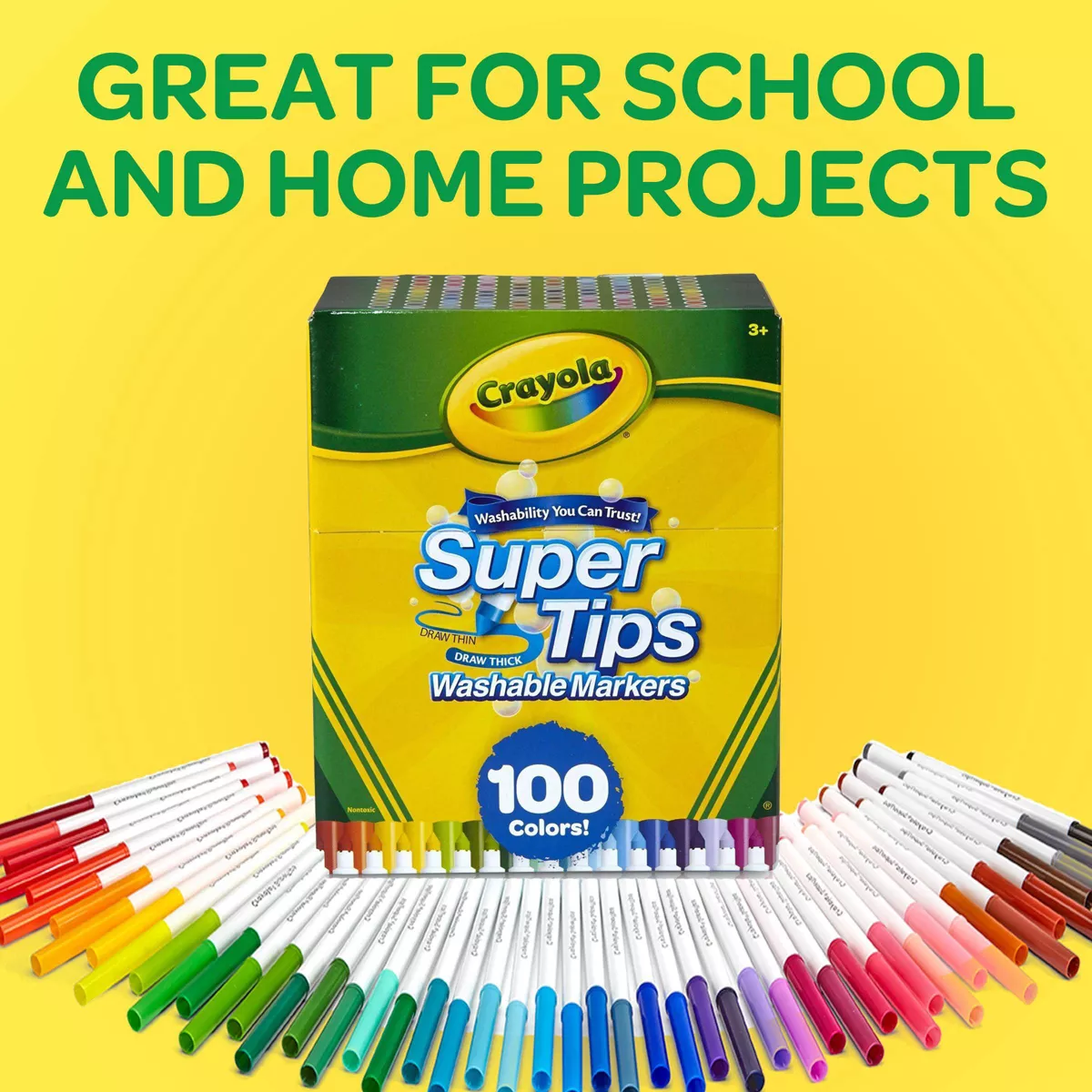 Crayola 100ct Super Tips Washable Markers