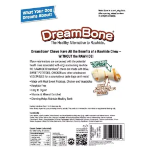 DreamBone Mini Vegetable and Chicken Chew with Real Sweet Potato Dog Treats - 24ct