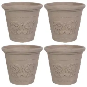 Sunnydaze Arabella Polyresin Outdoor/Indoor Extra-Durable Double-Walled Fade-Resistant Flower Pot Planter - 20