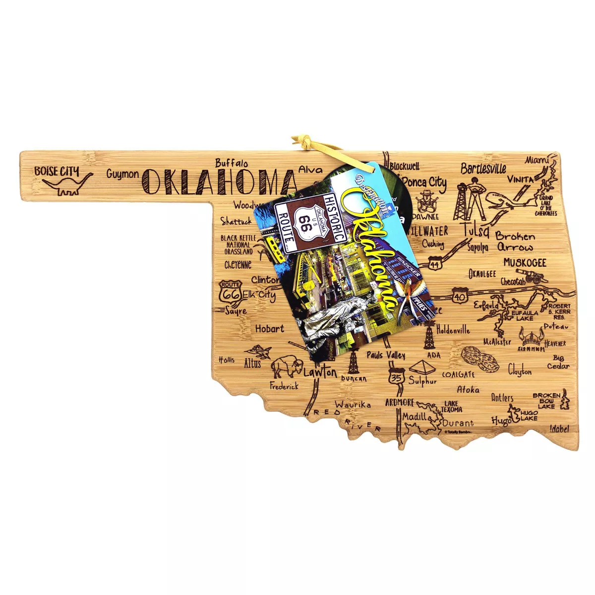 Totally Bamboo Destination Oklahoma Serving and Cutting Board