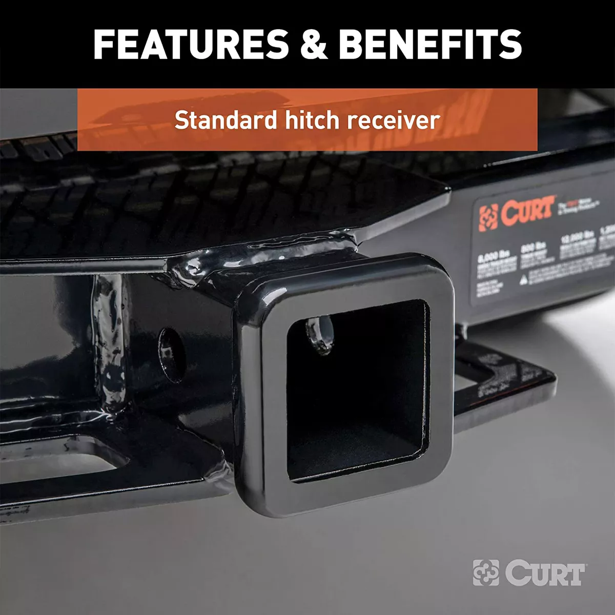CURT 14002 Class 4 Trailer Tow Hitch with 2 Inch Receiver Rated for 10,000 Pounds Gross Trailer Weight for 2009 to 2014 Ford F150 Models