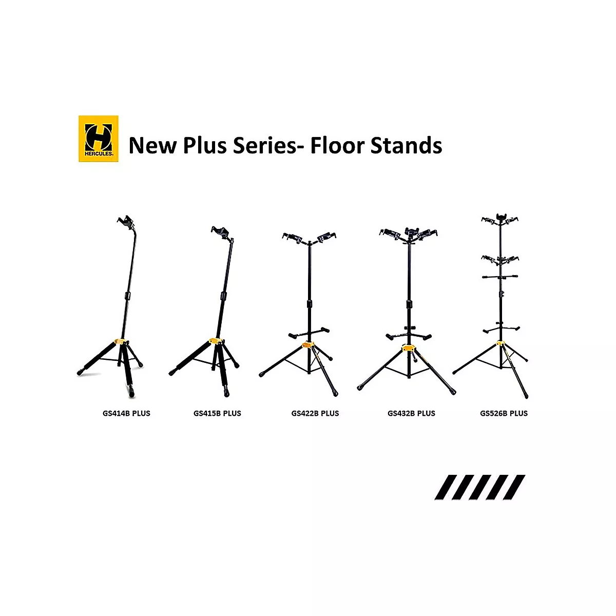 Hercules GS415BPLUS Universal Auto Grip Guitar Stand with Foldable Yoke