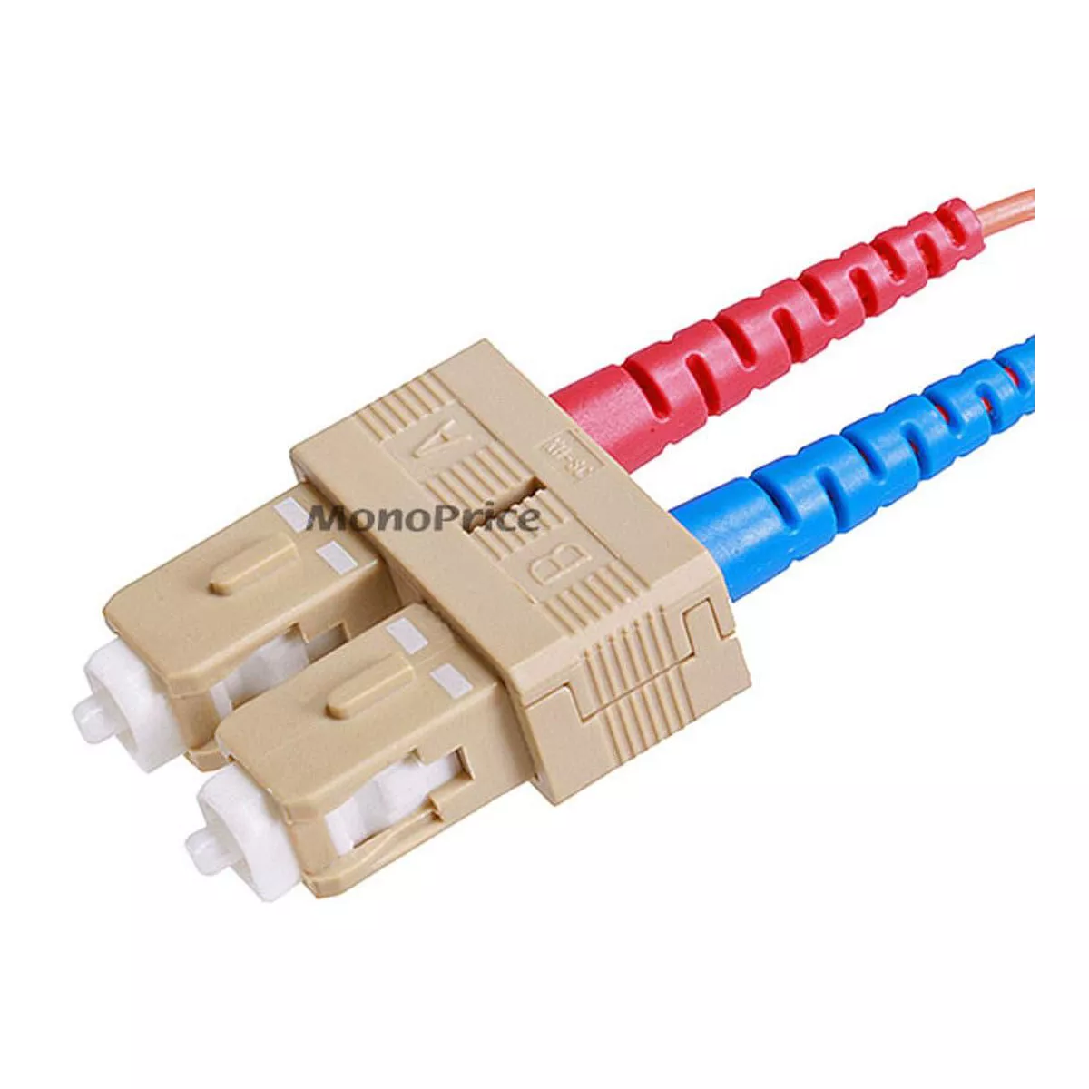 Monoprice Fiber Optic Cable - 1 Meter - Orange | SC to SC, OM1, 62.5/125 Type, Multi Mode, Duplex