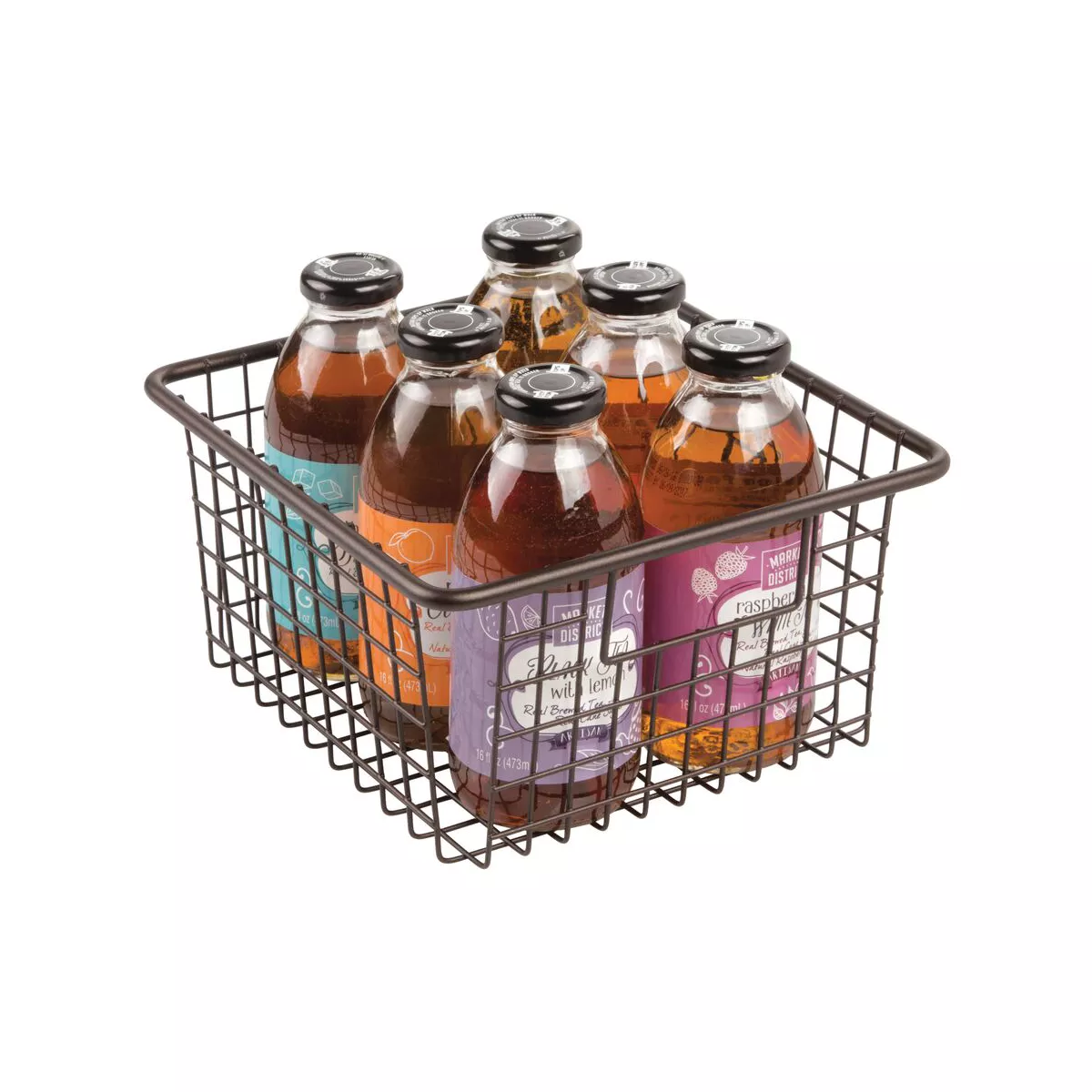 mDesign Metal Wire Food Storage Bin - 8 Pack - Bronze