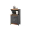 Microwave Kitchen Cart in Gray Oak - Hodedah