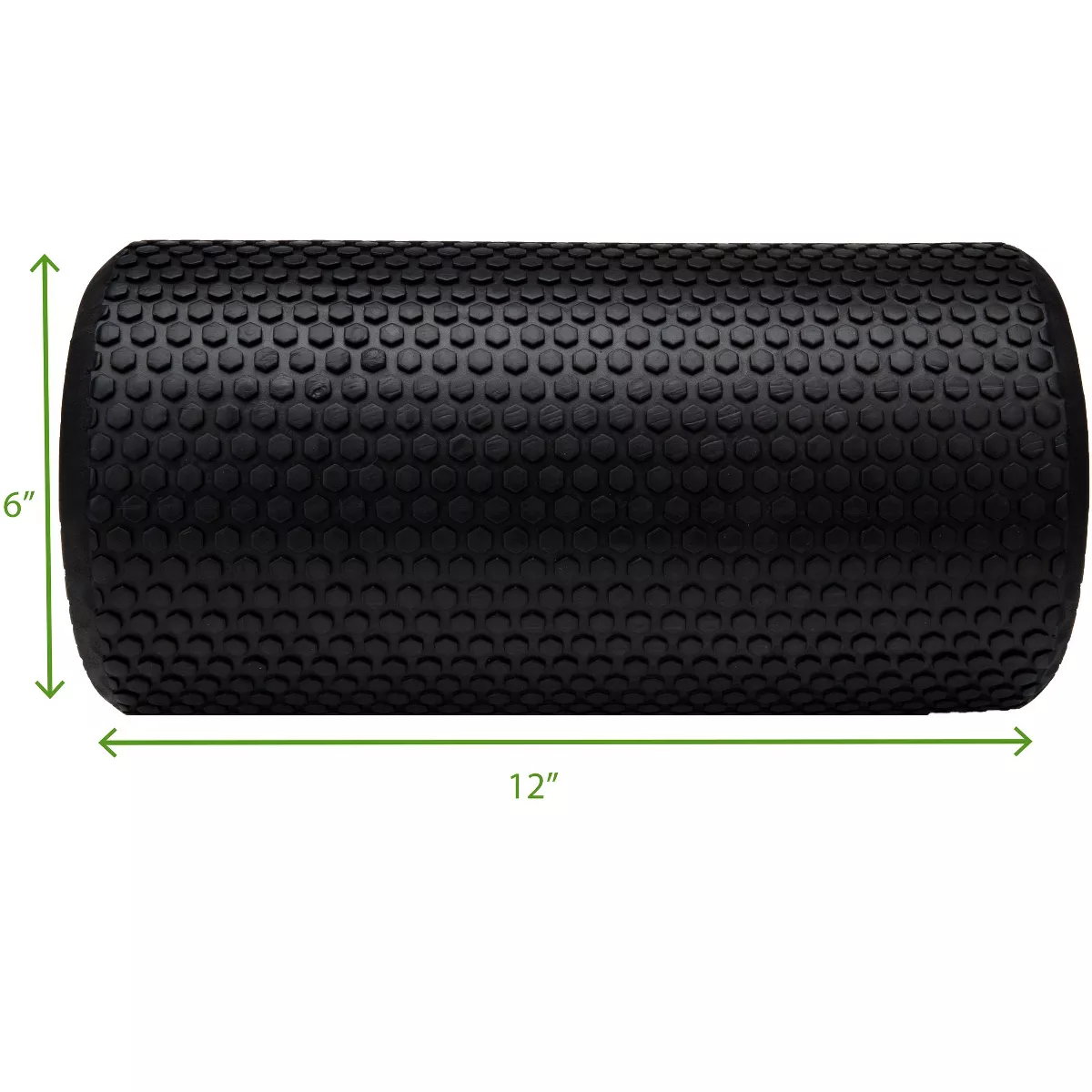 Mind Reader 12 inch Black High-Density Round Foam Roller