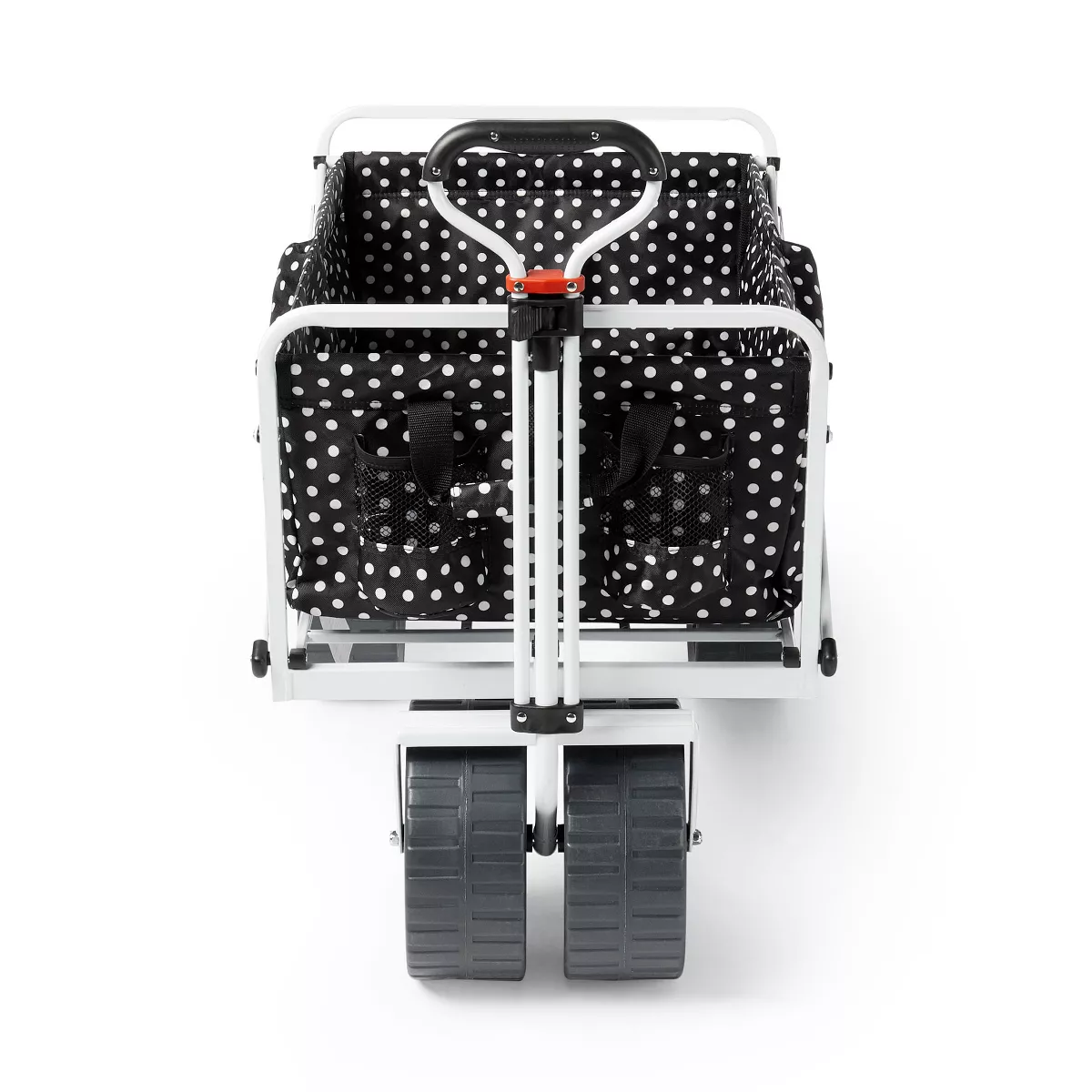 Mac Sports Heavy Duty All Terrain Folding Multi Utility Beach Wagon, Black Dots