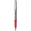 BIC Roller Glide Grip Ballpoint Pen with Metal Clip, 0.7 mm Fine Tip, Red Ink, Gray Barrel, pk of 12