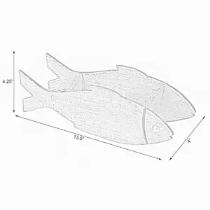 Vintiquewise Wooden Fish Shaped Vintage Decorative Single Bottle Wine Holder