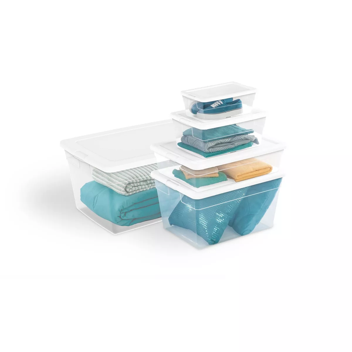 Sterilite 90qt Storage Bin Clear with White Lid