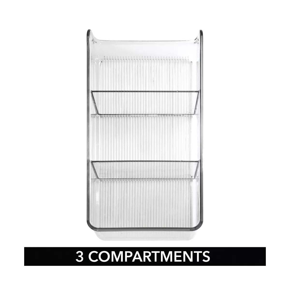 mDesign Plastic Food Packet Kitchen Storage Organizer Bin Caddy, 4 Pack - Clear