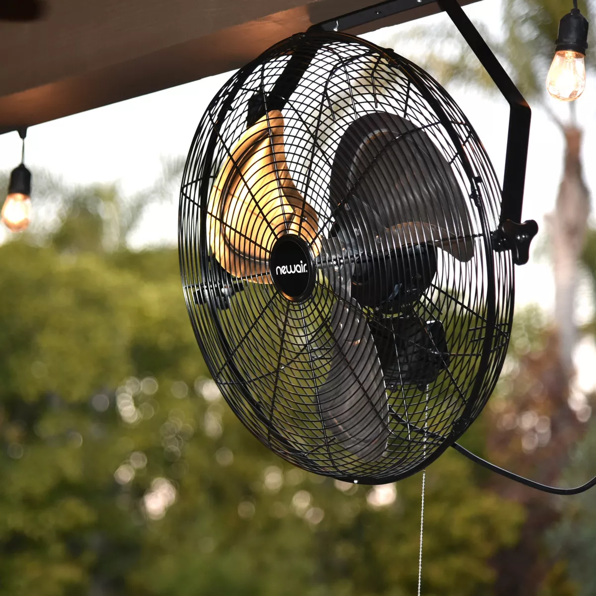 NewAir 18” Outdoor High Velocity Wall Mounted Fan with 3 Fan Speeds and Adjustable Tilt Head