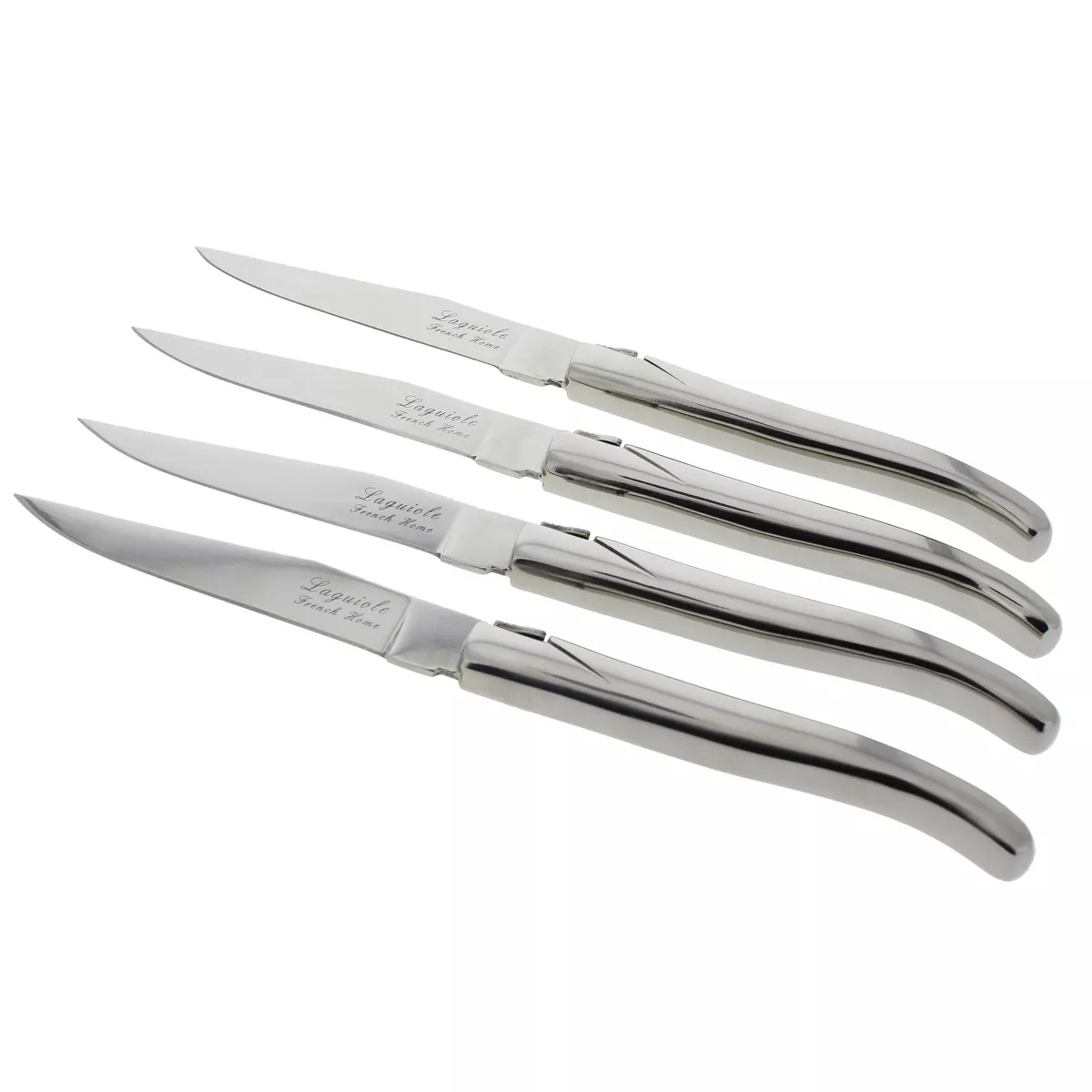 4pk Stainless Steel Laguiole Connoisseur Steak Knives - French Home