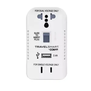 Travel Smart by Conair 2 Outlet Converter Set with USB Port