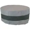 Sunnydaze Outdoor Heavy-Duty Weather-Resistant 300D Polyester Round 2-Tone Fire Pit Cover - 40" x 18" - Gray and Green