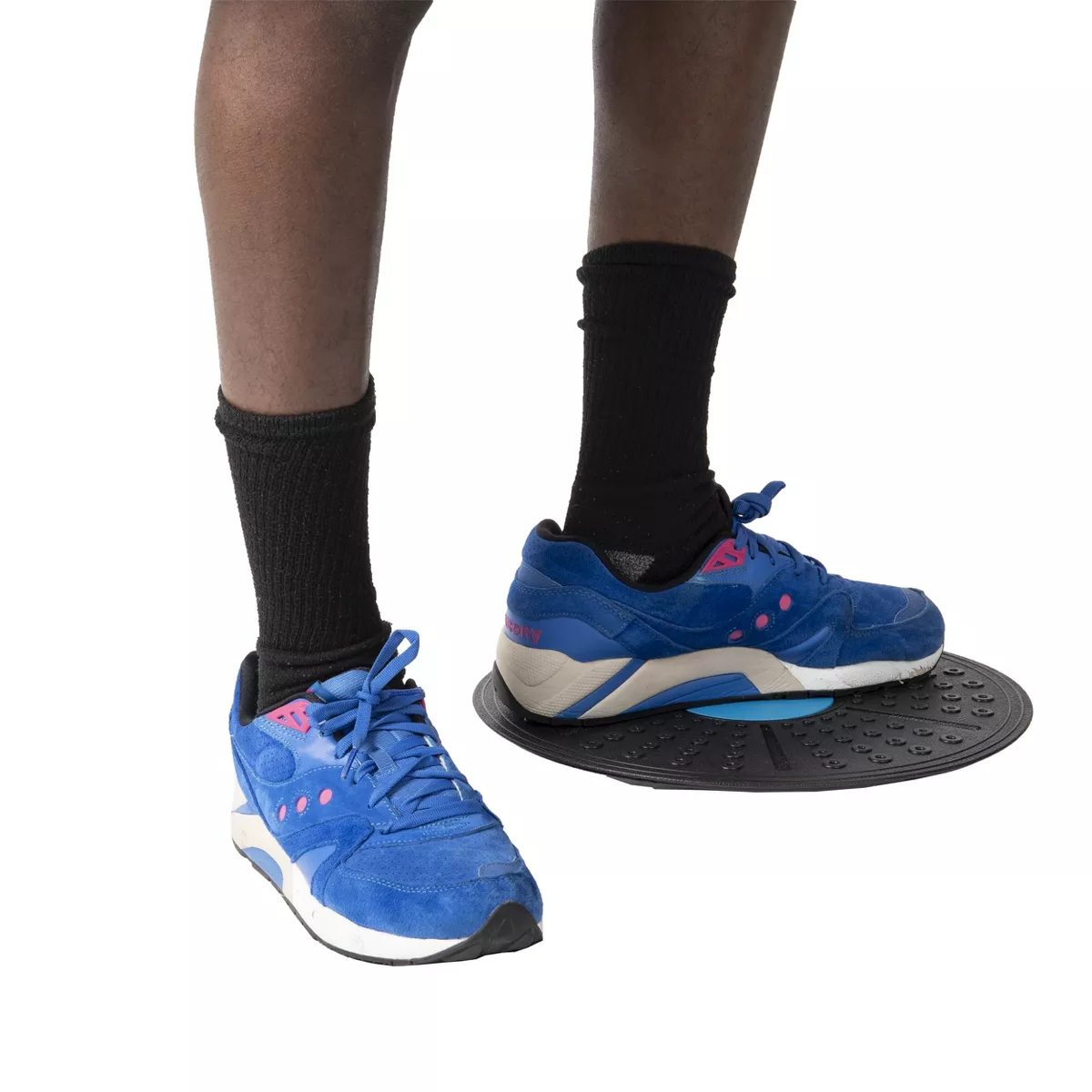Mind Reader Circular Wobble Balance Board, Black/Blue