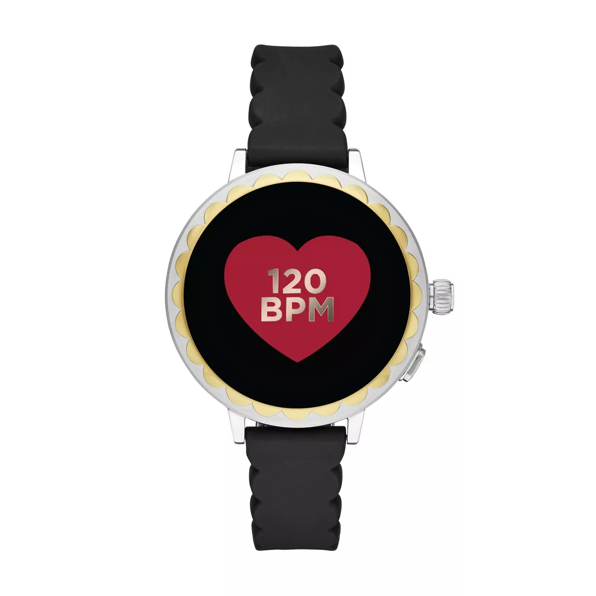 Kate Spade New York Scallop 2 Smartwatch 41mm - Stainless Steel with Black Silicone